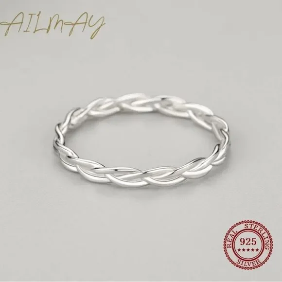 Sterling Silver Minimalist Stackable Rings - Picture 4 of 5